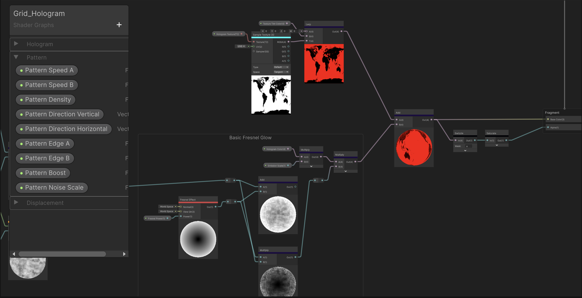 Fresnel and Texture Tinting in Shader Graph