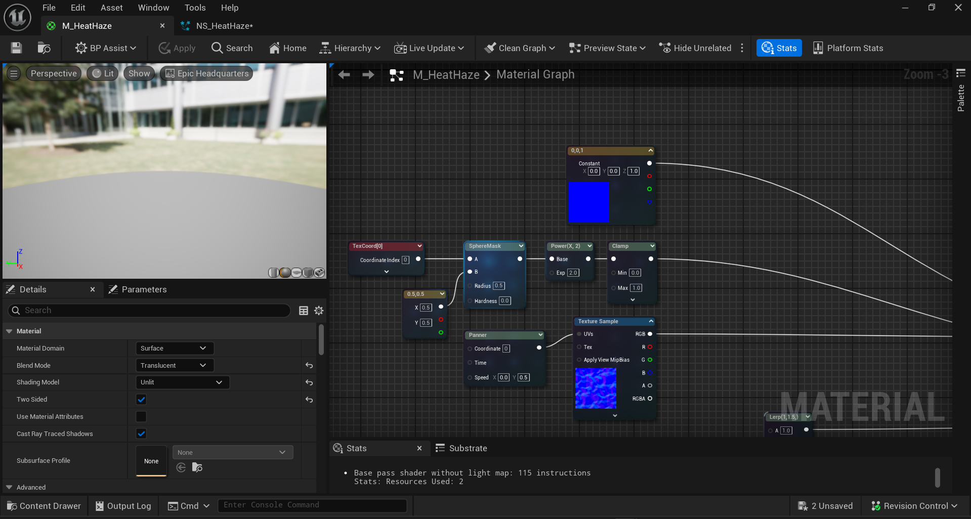 Distortion using Water Texture as Noise