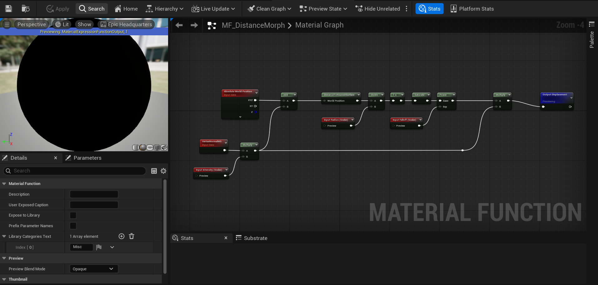 Distance Deformation Material Function